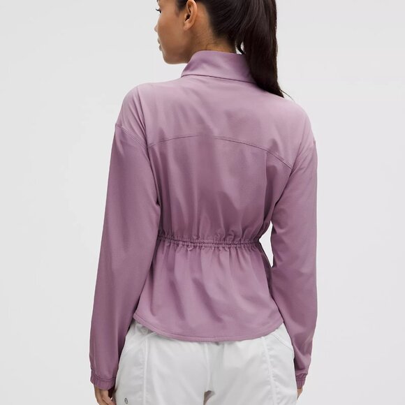 UV-Protective Cinch-Waist Running Jacket In Lavender Lux - Picture 3 of 6